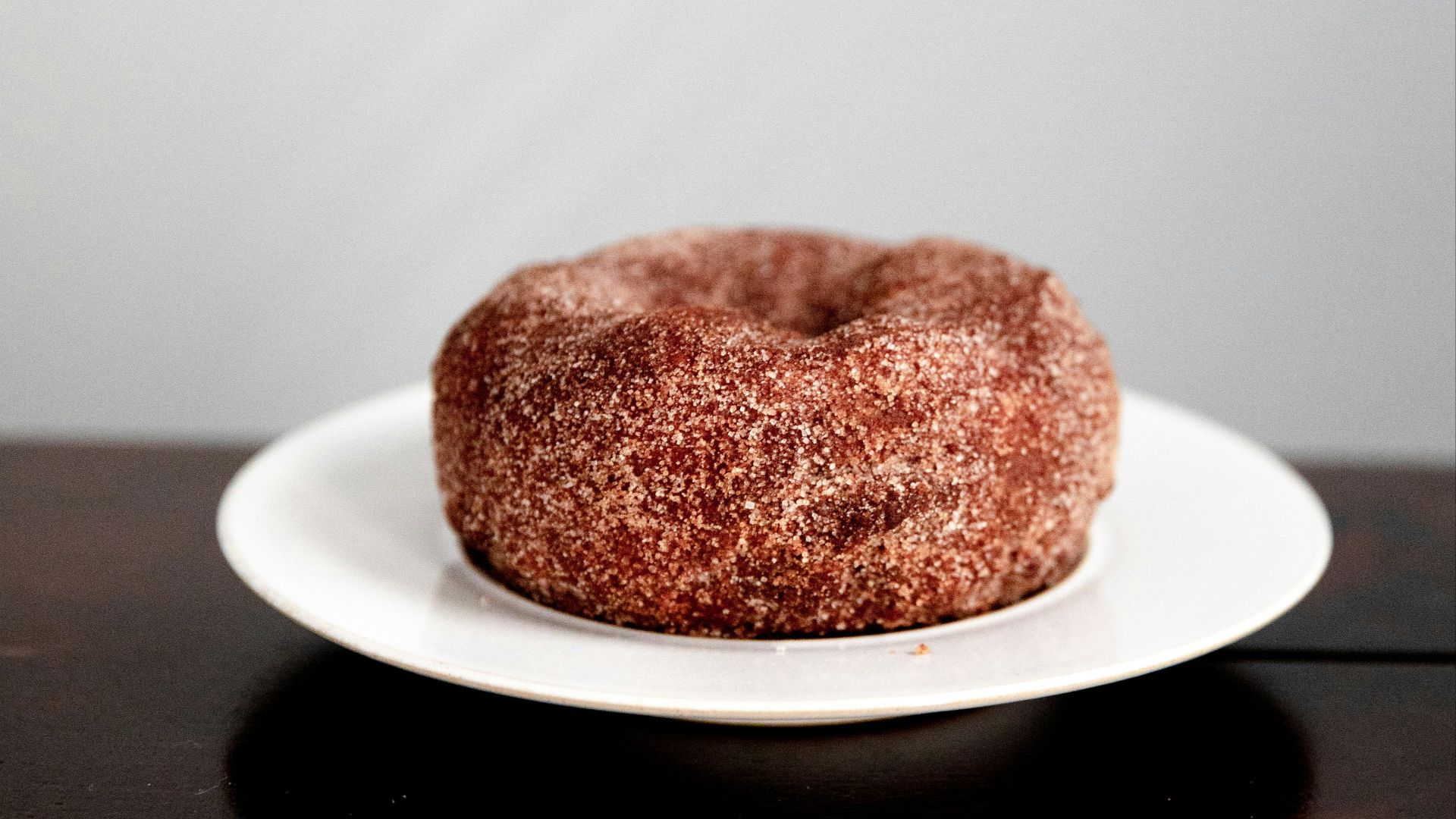 doughnut on white plate