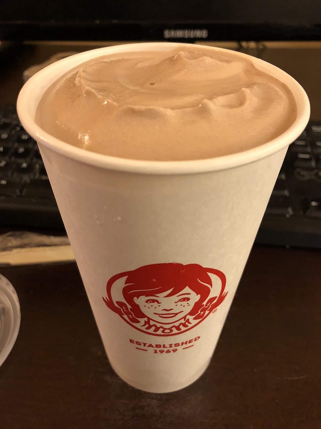 2018-02-22 23 29 25 A Large Chocolate Frosty From The Wendy's In Chantilly, Fairfax County, Virginia