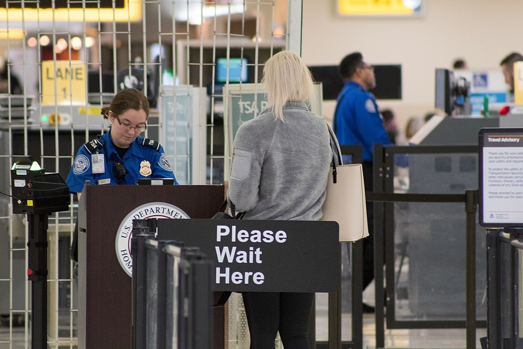 Transportation Security Administration Checkpoint At John Glenn Columbus International Airport