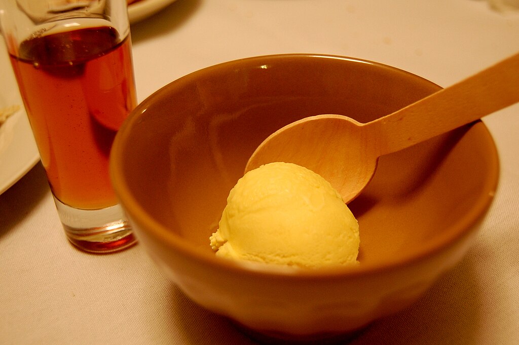Olive Oil Ice Cream At Ortolan