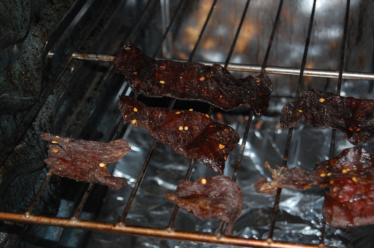 Beef Jerky Being Dried
