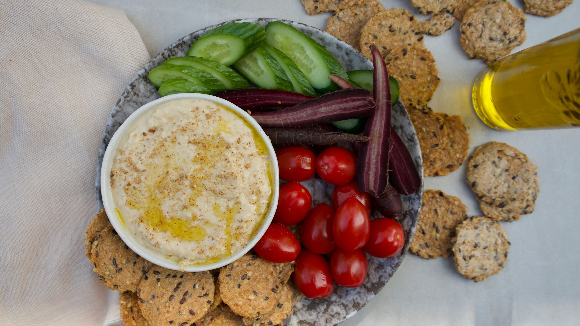 fried chicken and sliced tomato on white ceramic plate