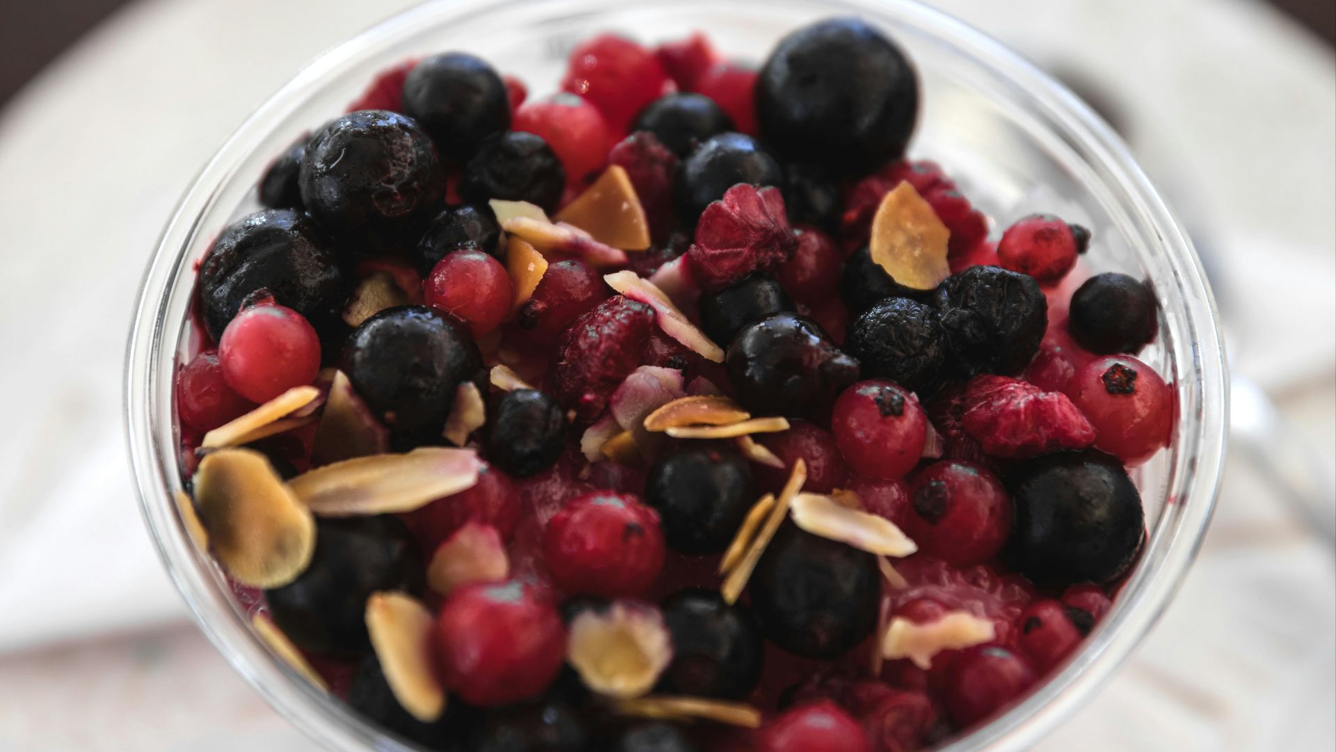 assorted berries inside clear cup