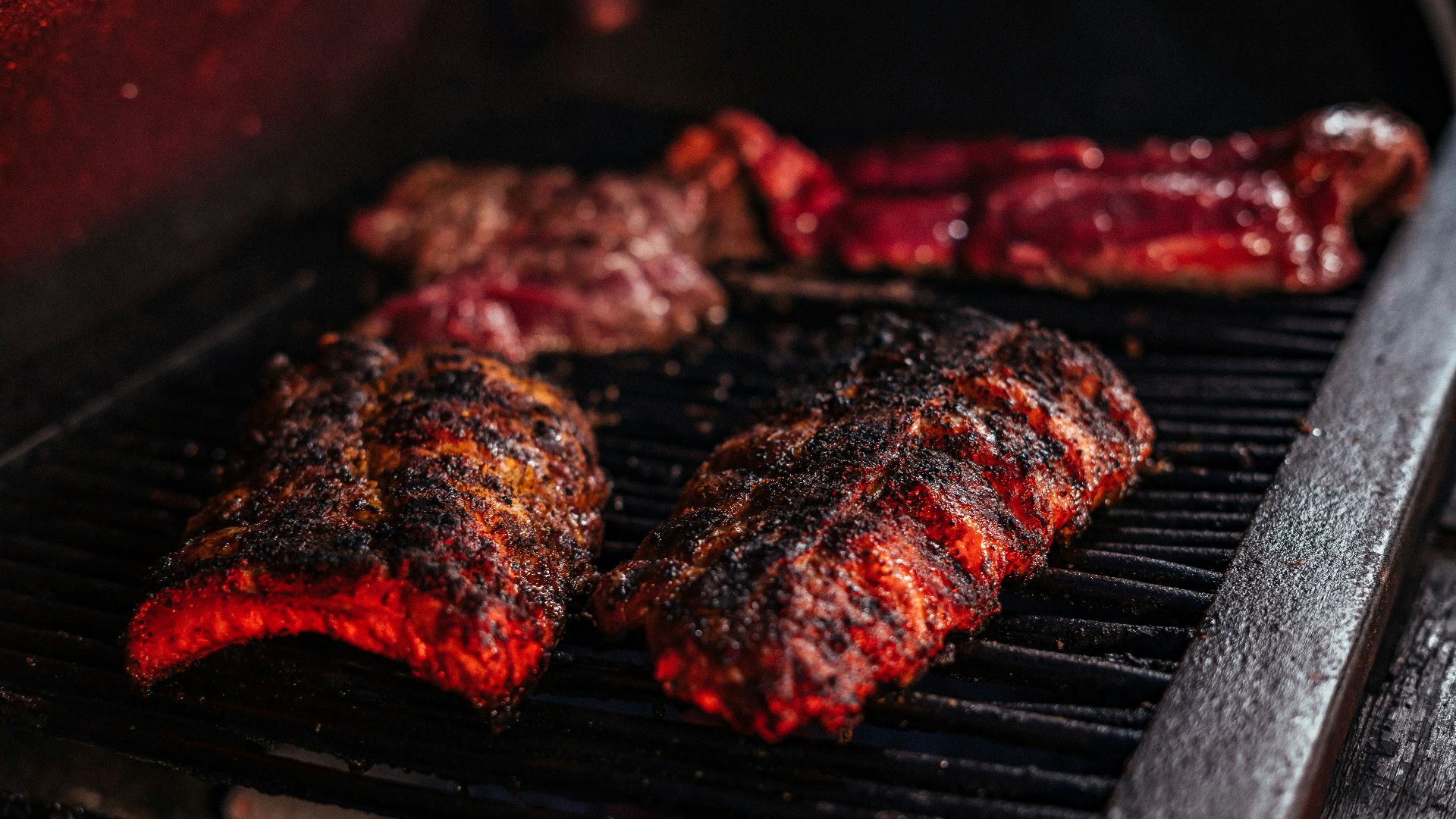 grilled meat on black grill