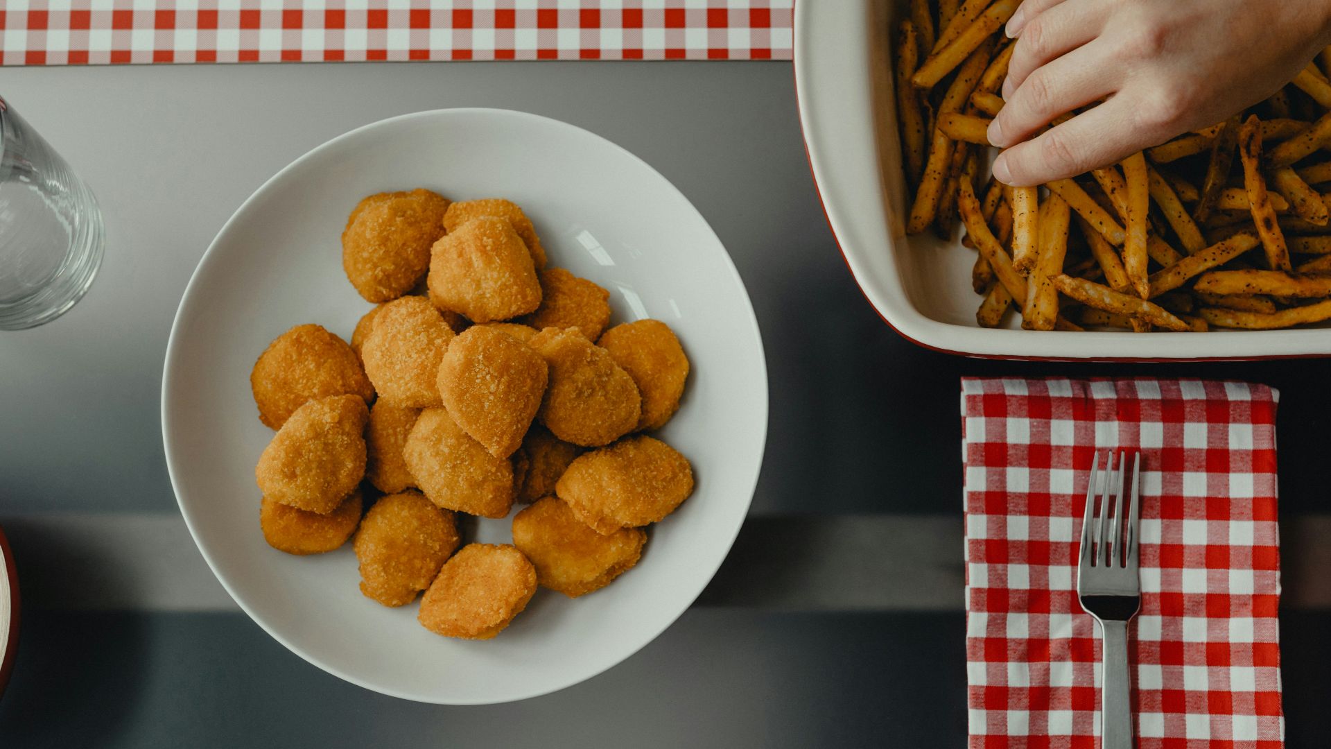fried food on white ceramic plate