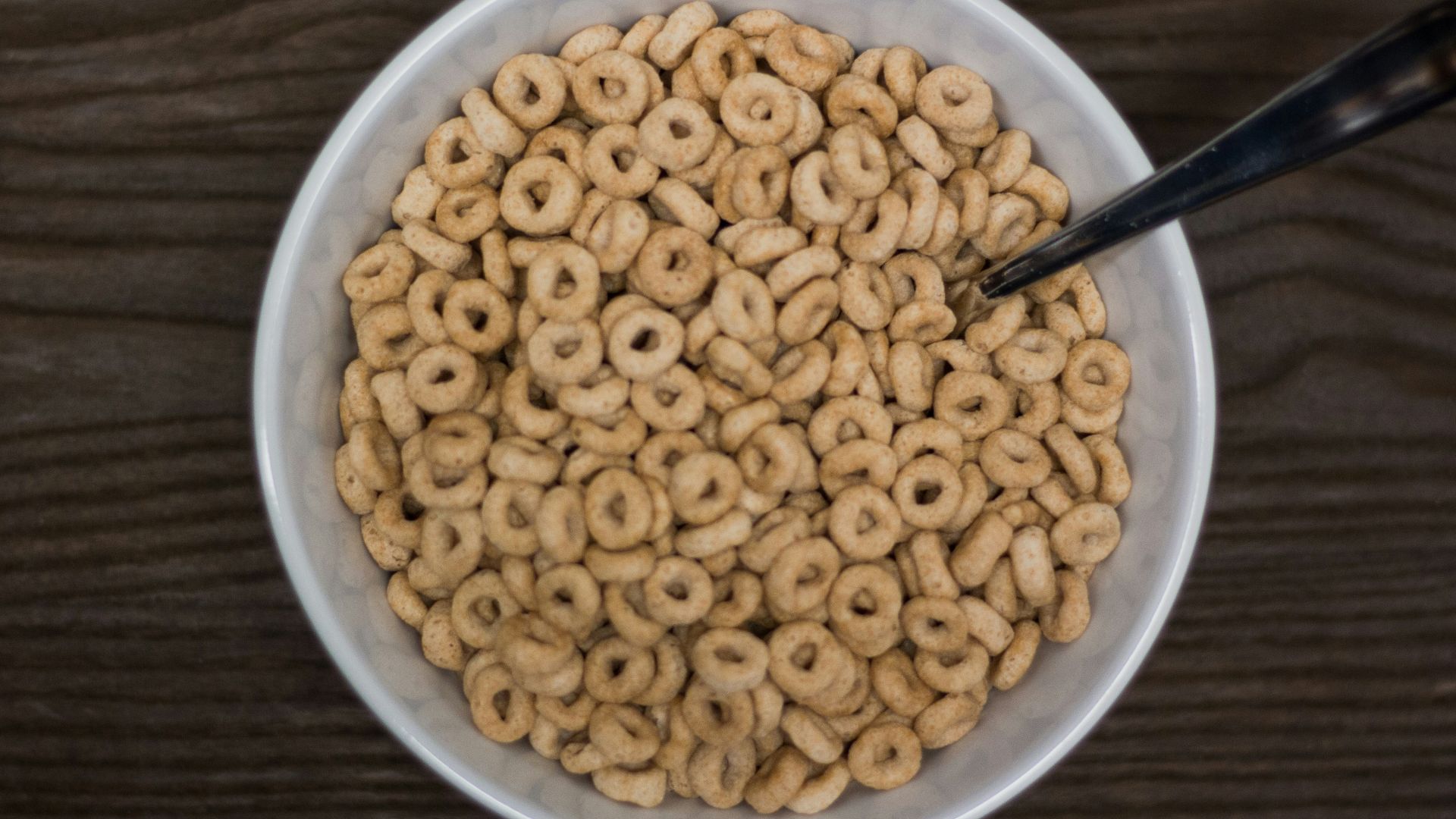 cereals in bowl with spoon