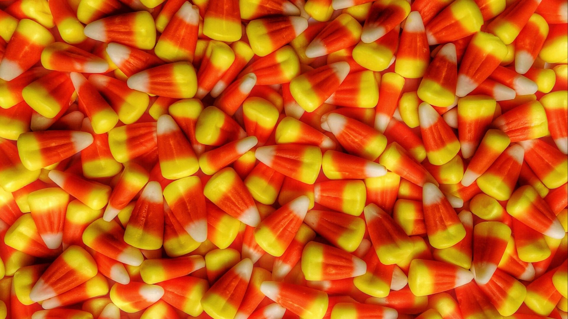a pile of candy corn on top of each other