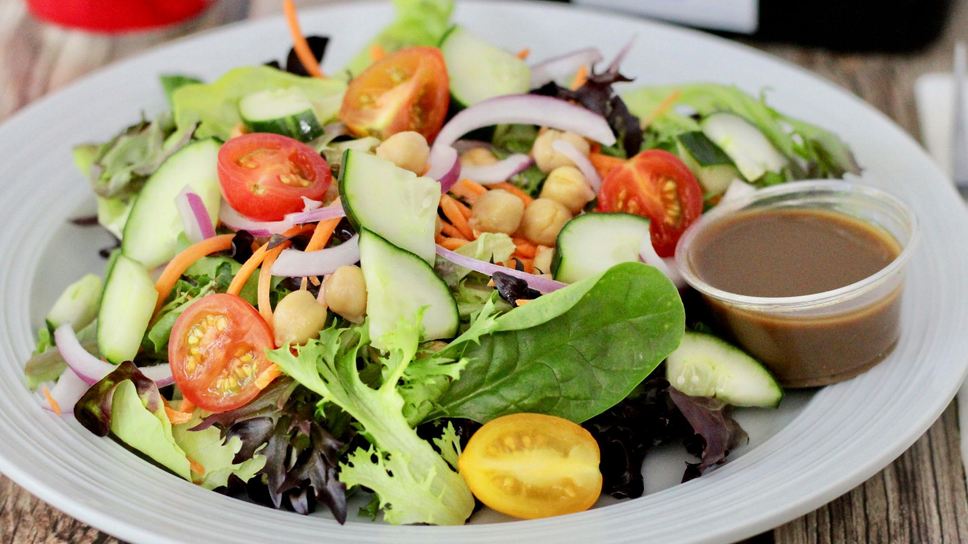 vegetable salad on white ceramic plate
