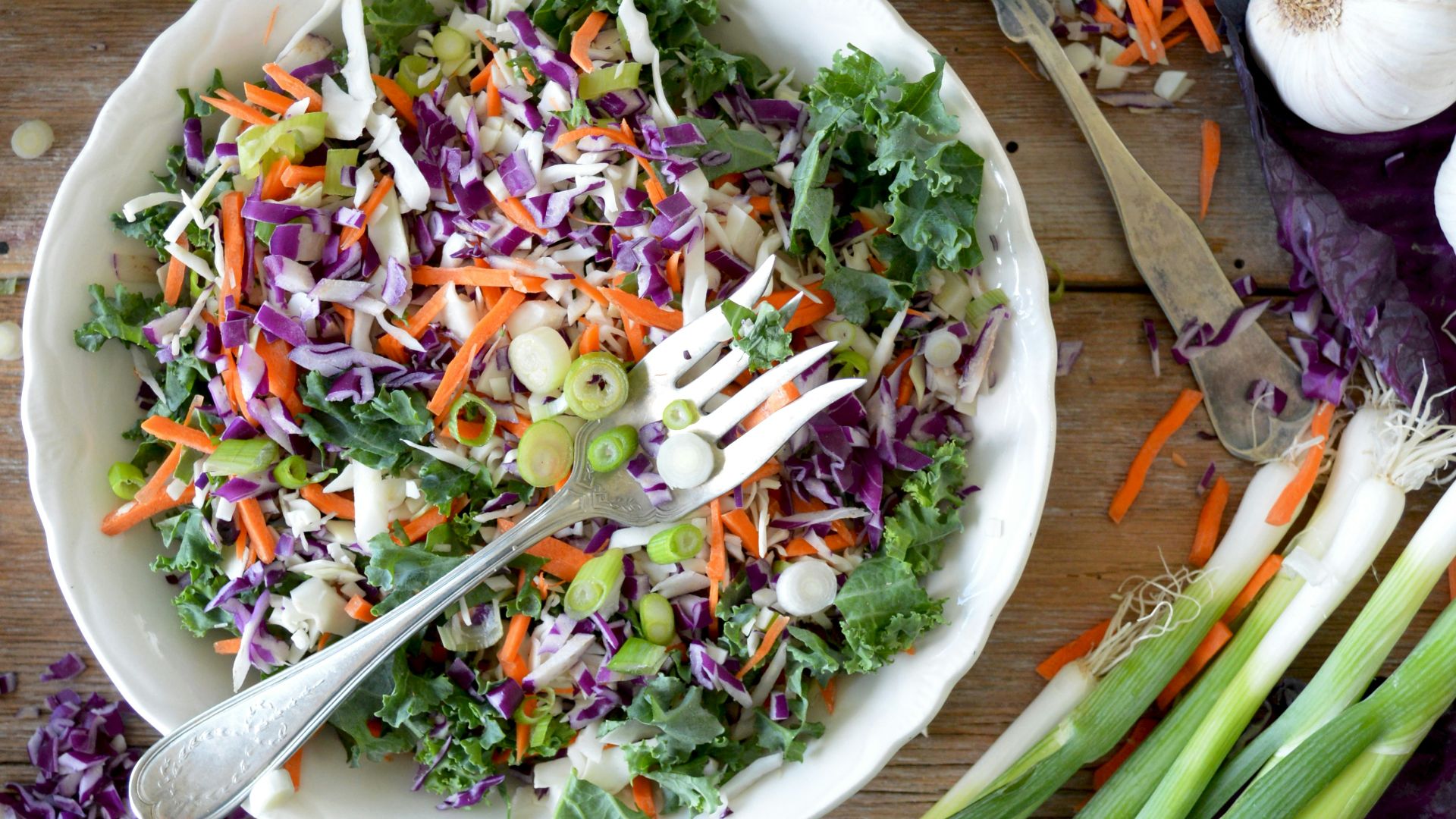 sliced vegetables