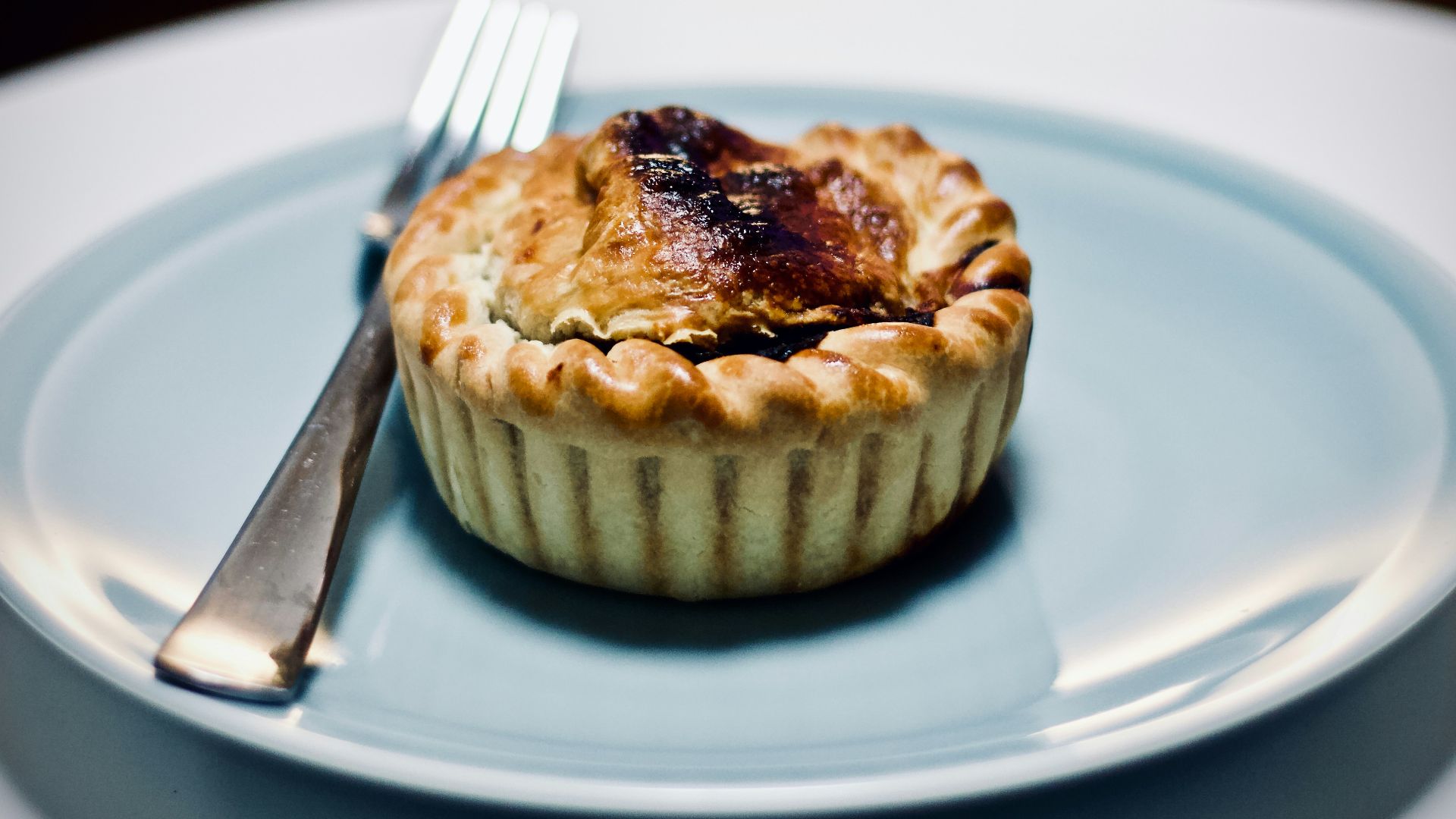 pie cake on white plate