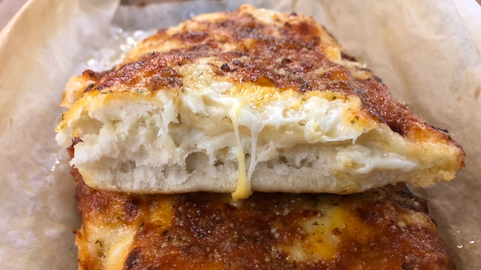 File:2020-04-29 21 41 04 Domino's stuffed cheesy bread in the Dulles section of Sterling, Loudoun County, Virginia.jpg