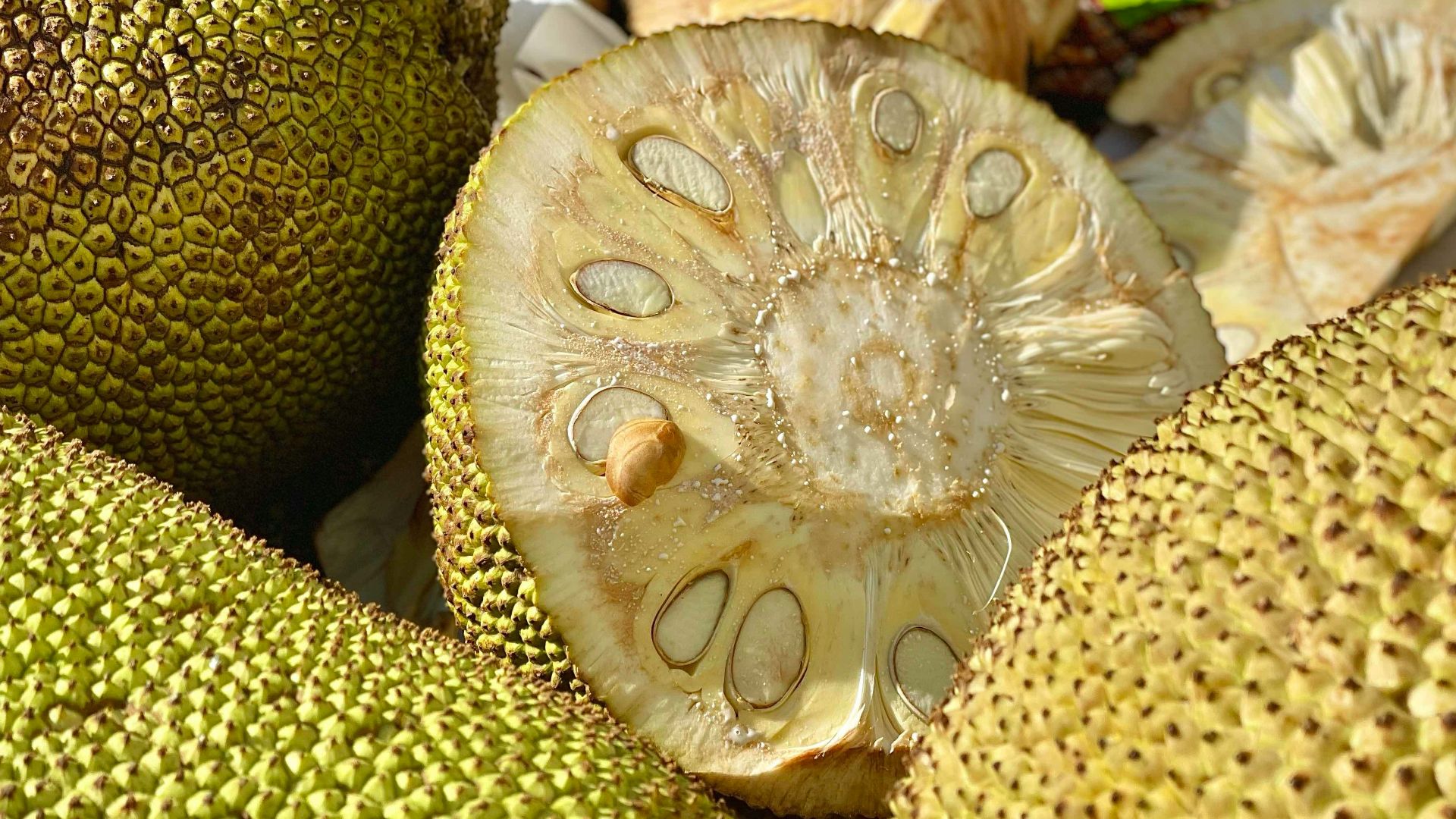 a close up of a kiwi fruit on a table