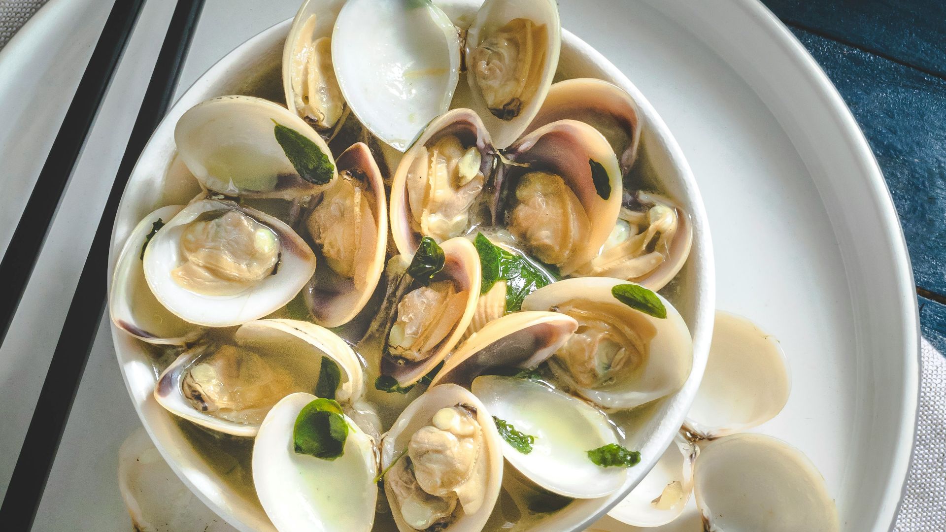 seafood dish in white plate