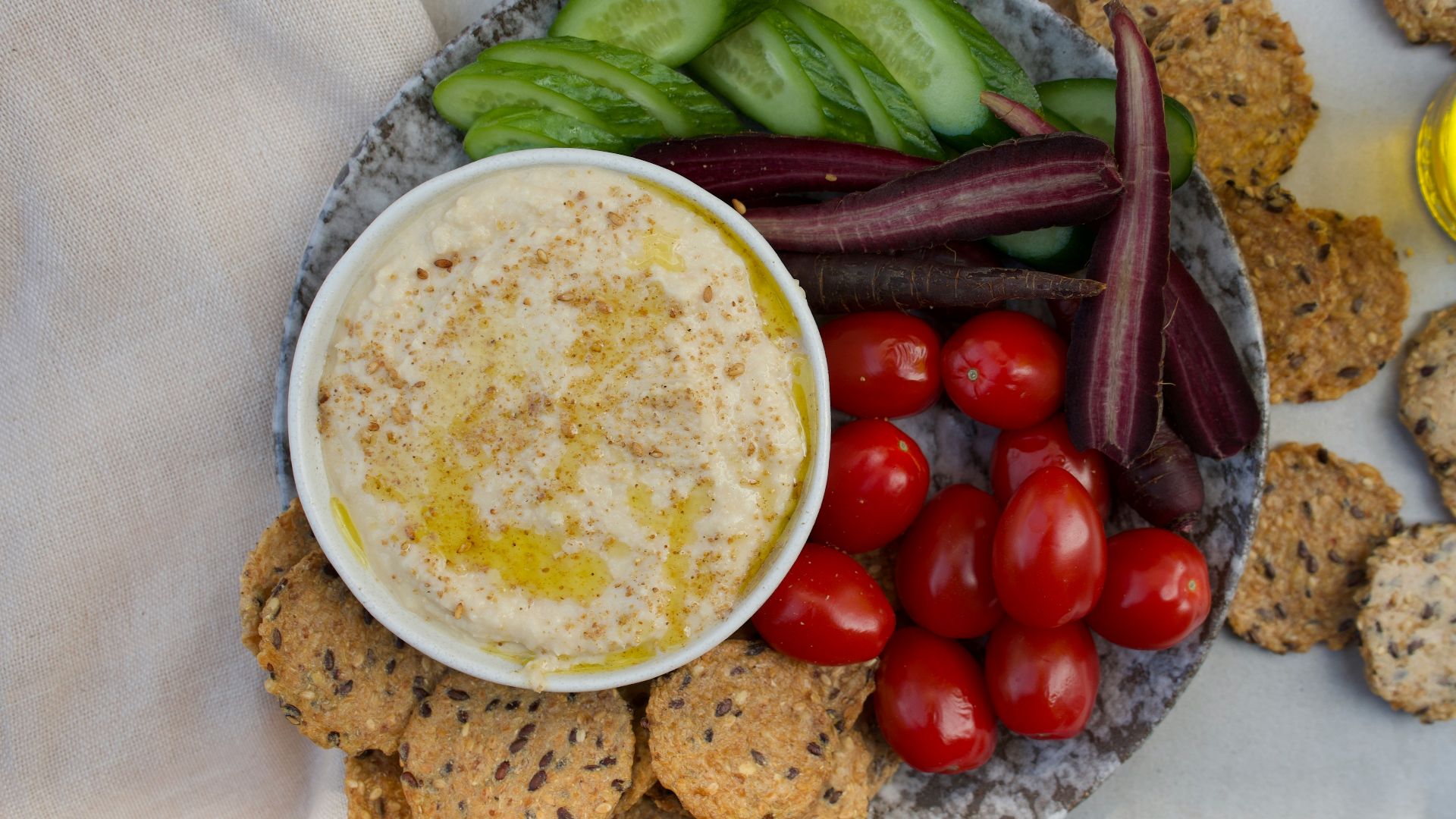 fried chicken and sliced tomato on white ceramic plate