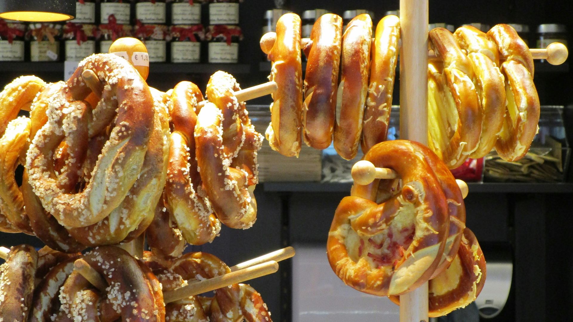 a group of sausages from a string