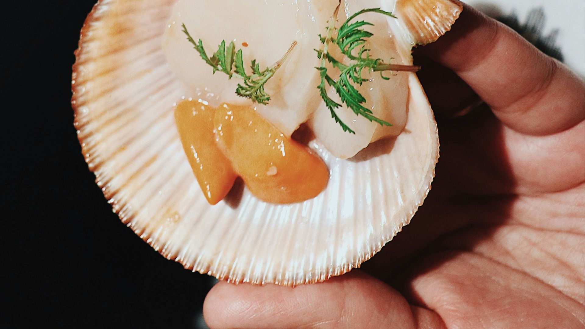 person holding brown and green ceramic bowl