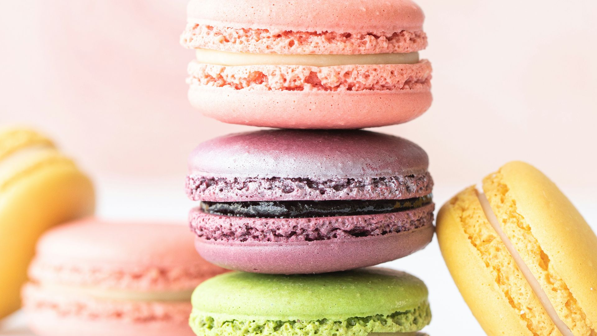 macarons on table