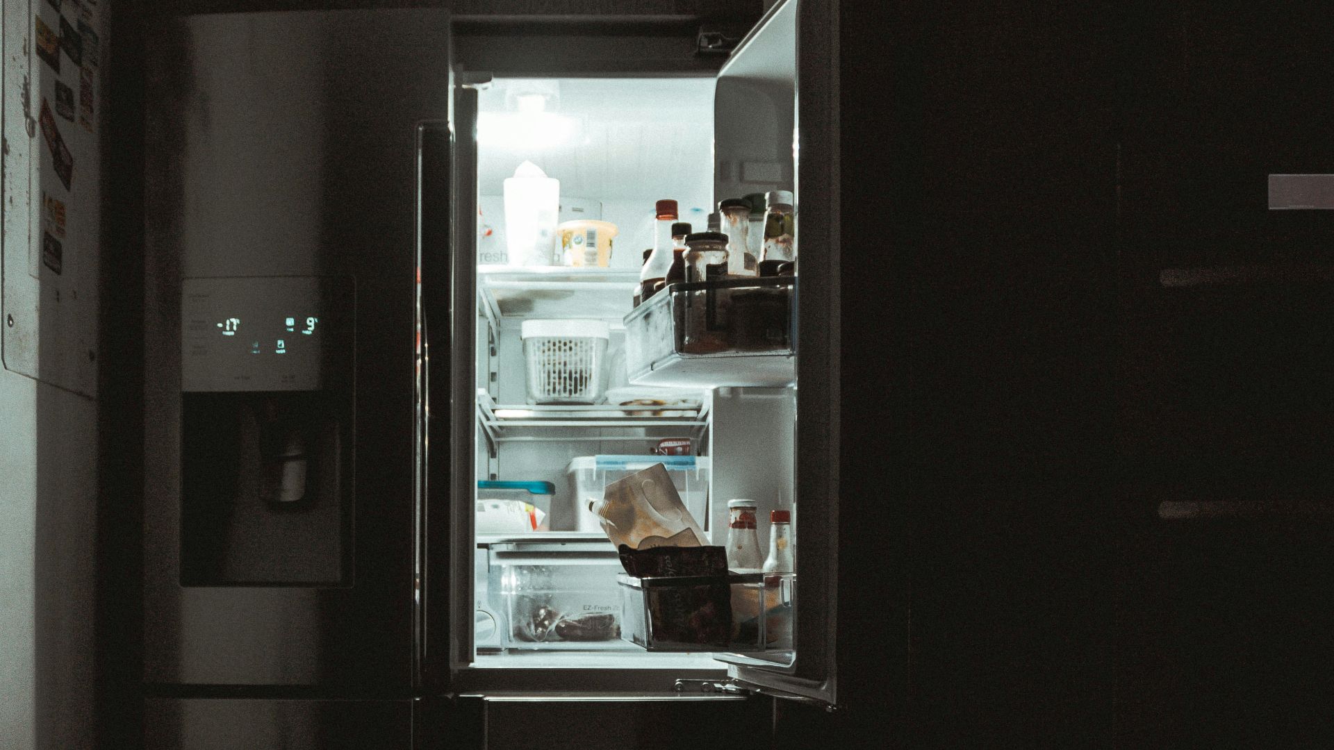 silver French-door refrigerator