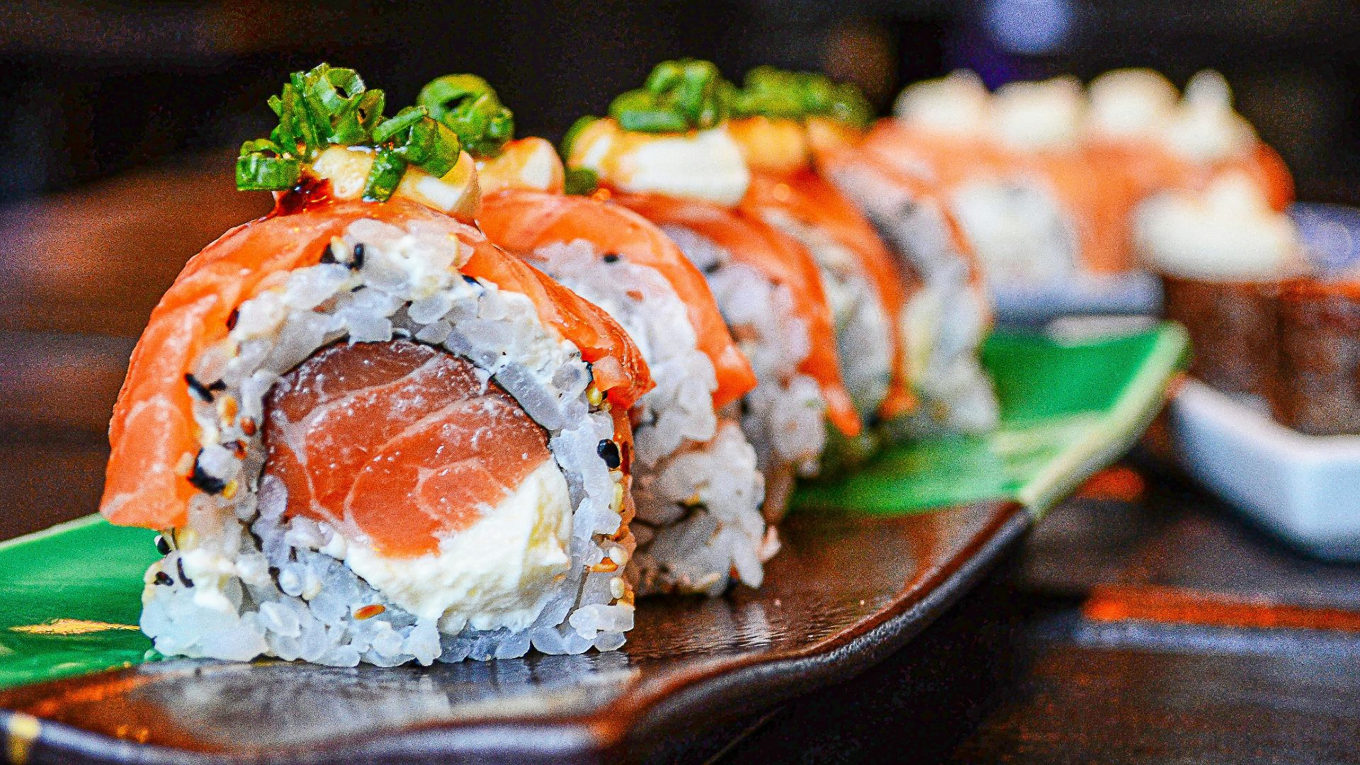 sushi on white ceramic plate