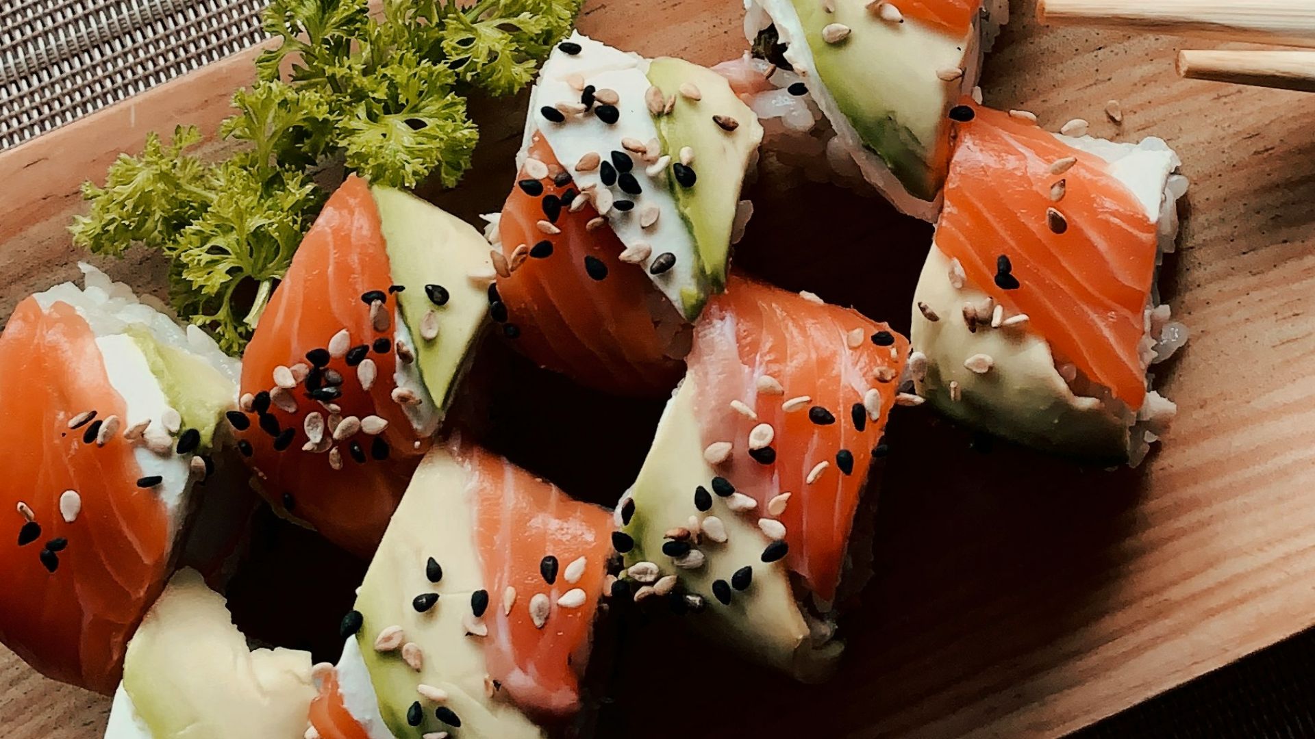 sushi on white ceramic plate