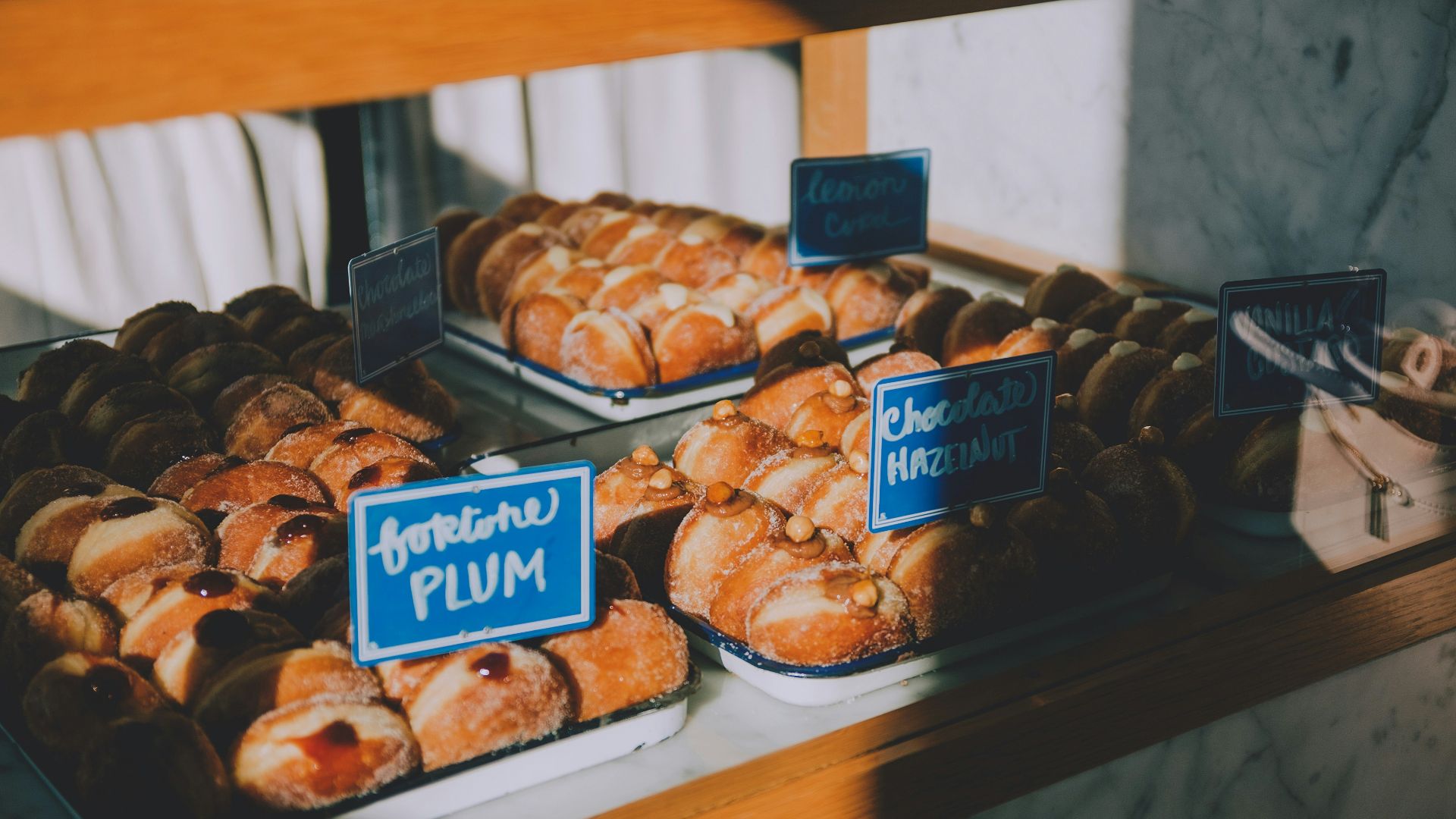 doughnuts on trays