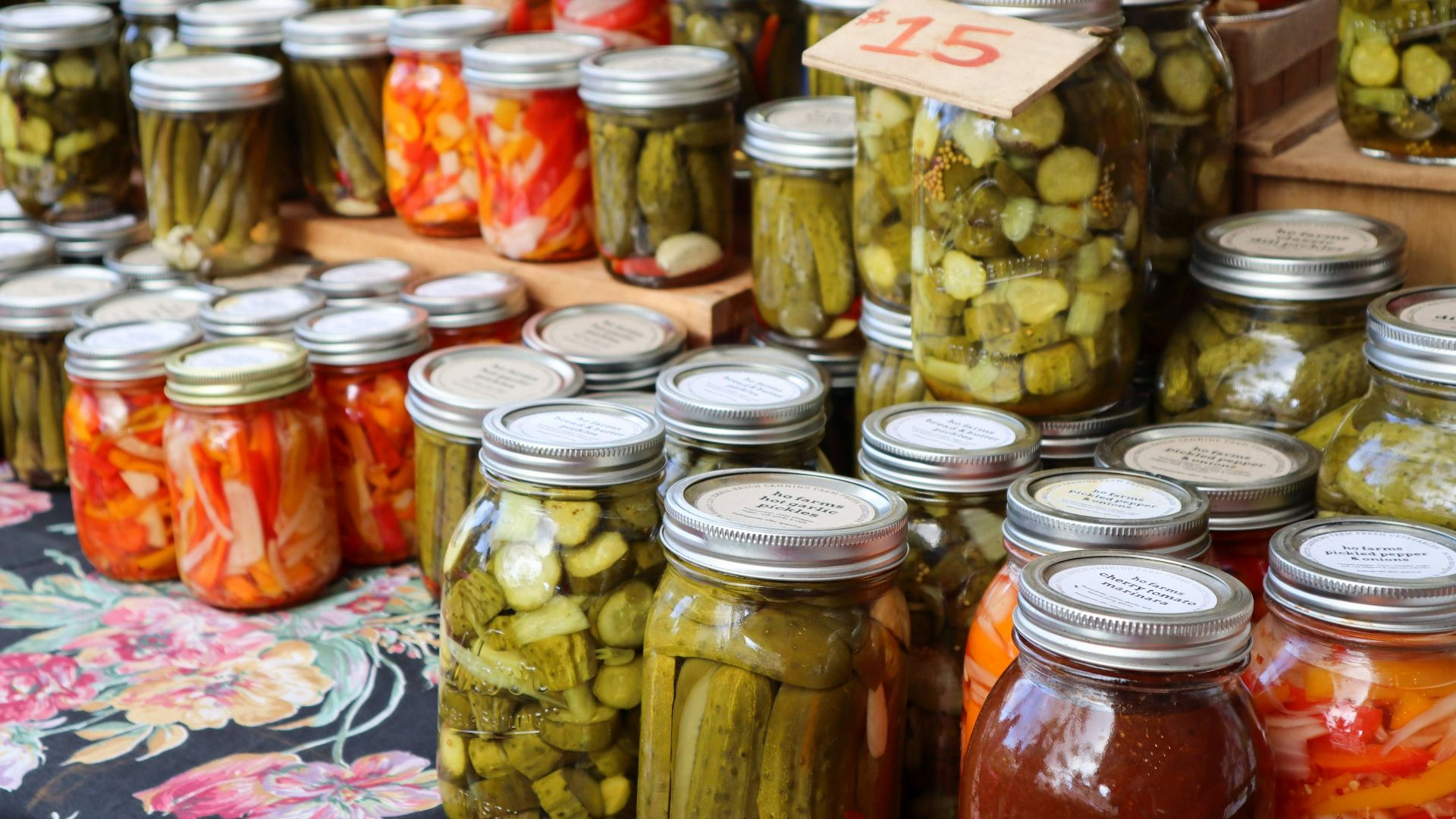 clear glass jars with candies