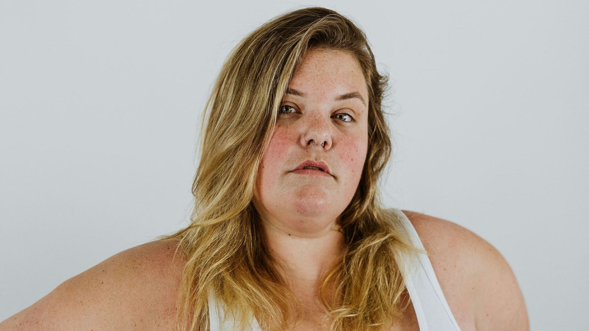 a person with long hair