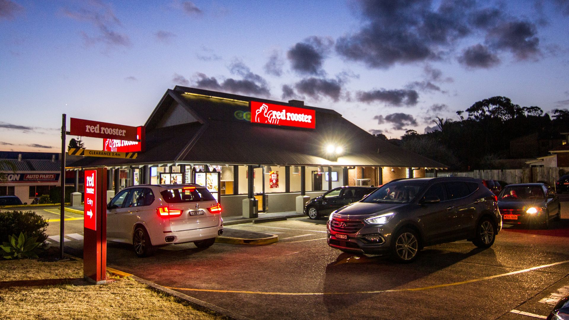 vehicle on drive thru