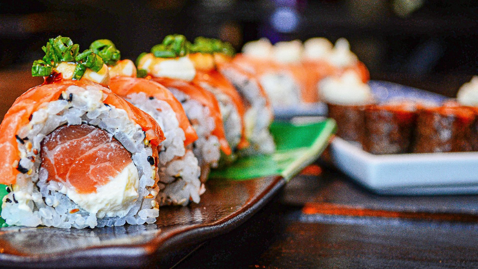 sushi on white ceramic plate