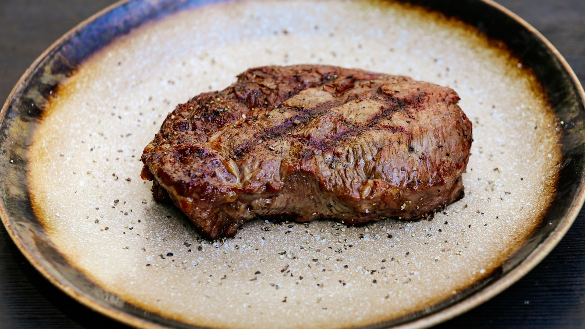 a piece of meat on a plate