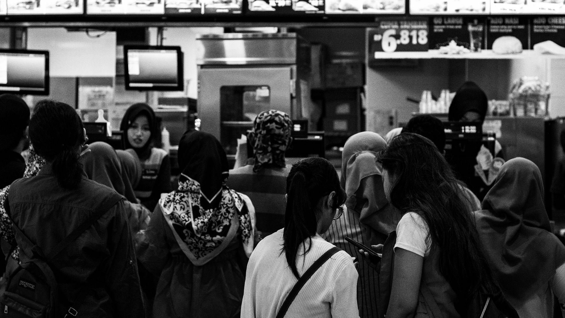 group of people on the fast food chain