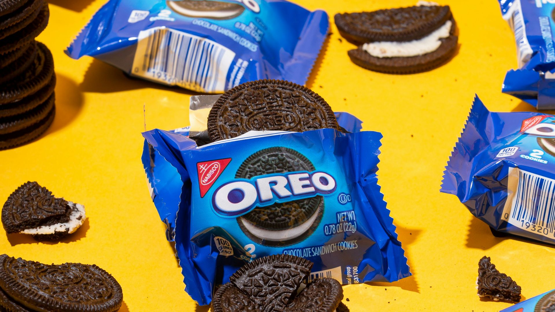 blue and yellow plastic pack