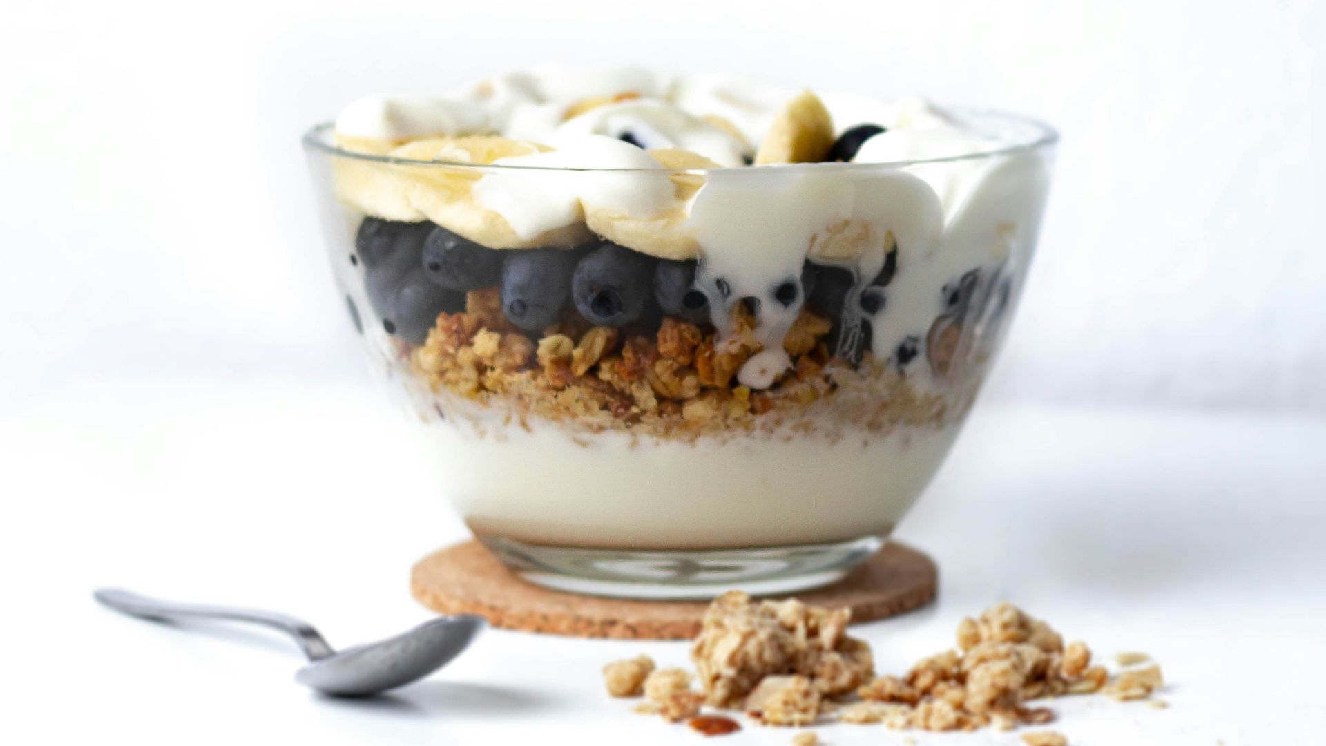 round white glass bowl