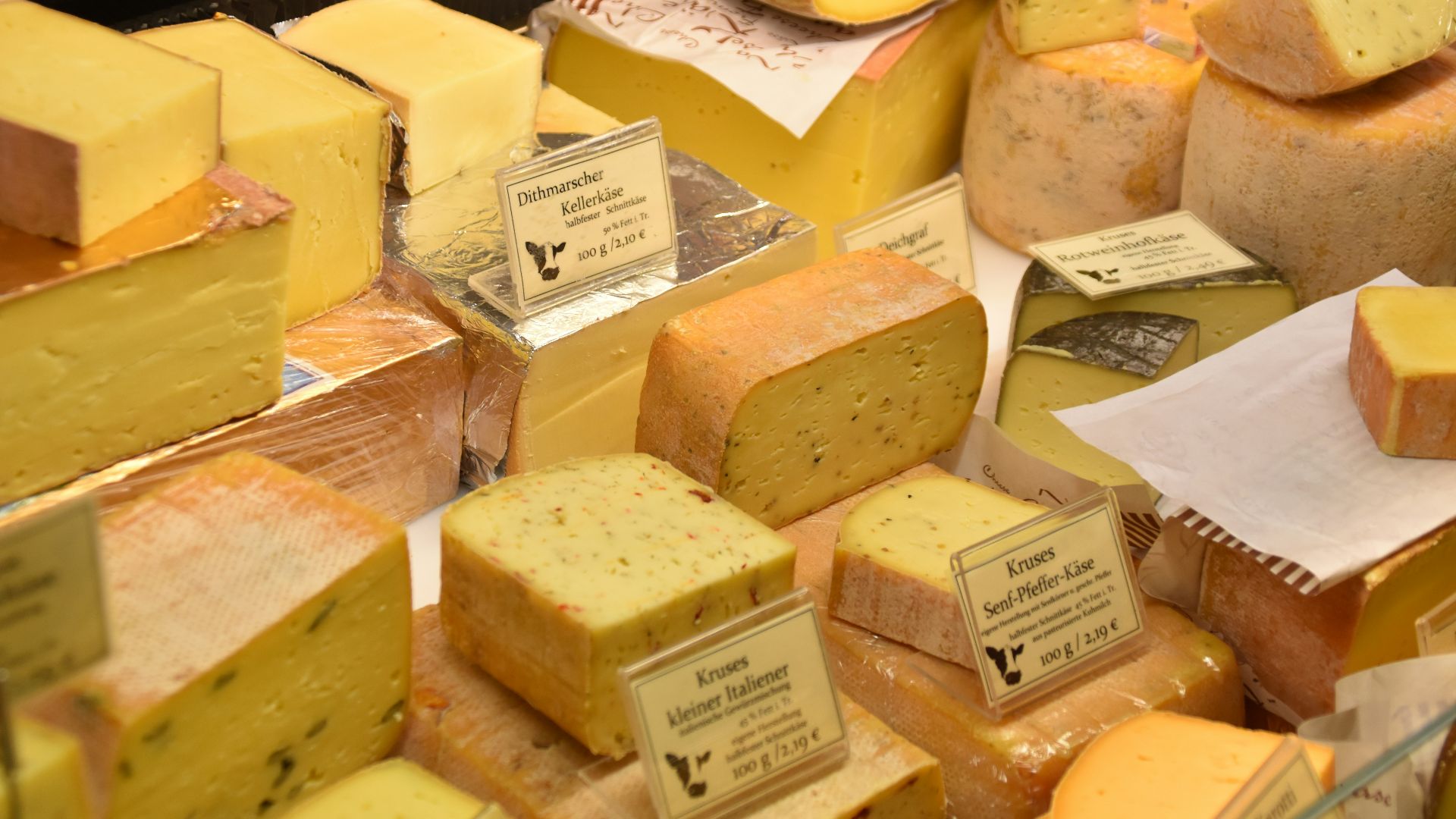 assorted pile of cheese