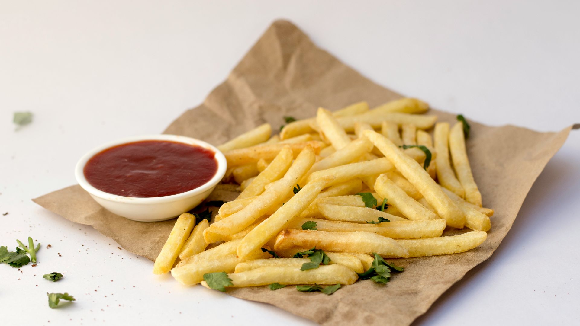 fries and ketchup