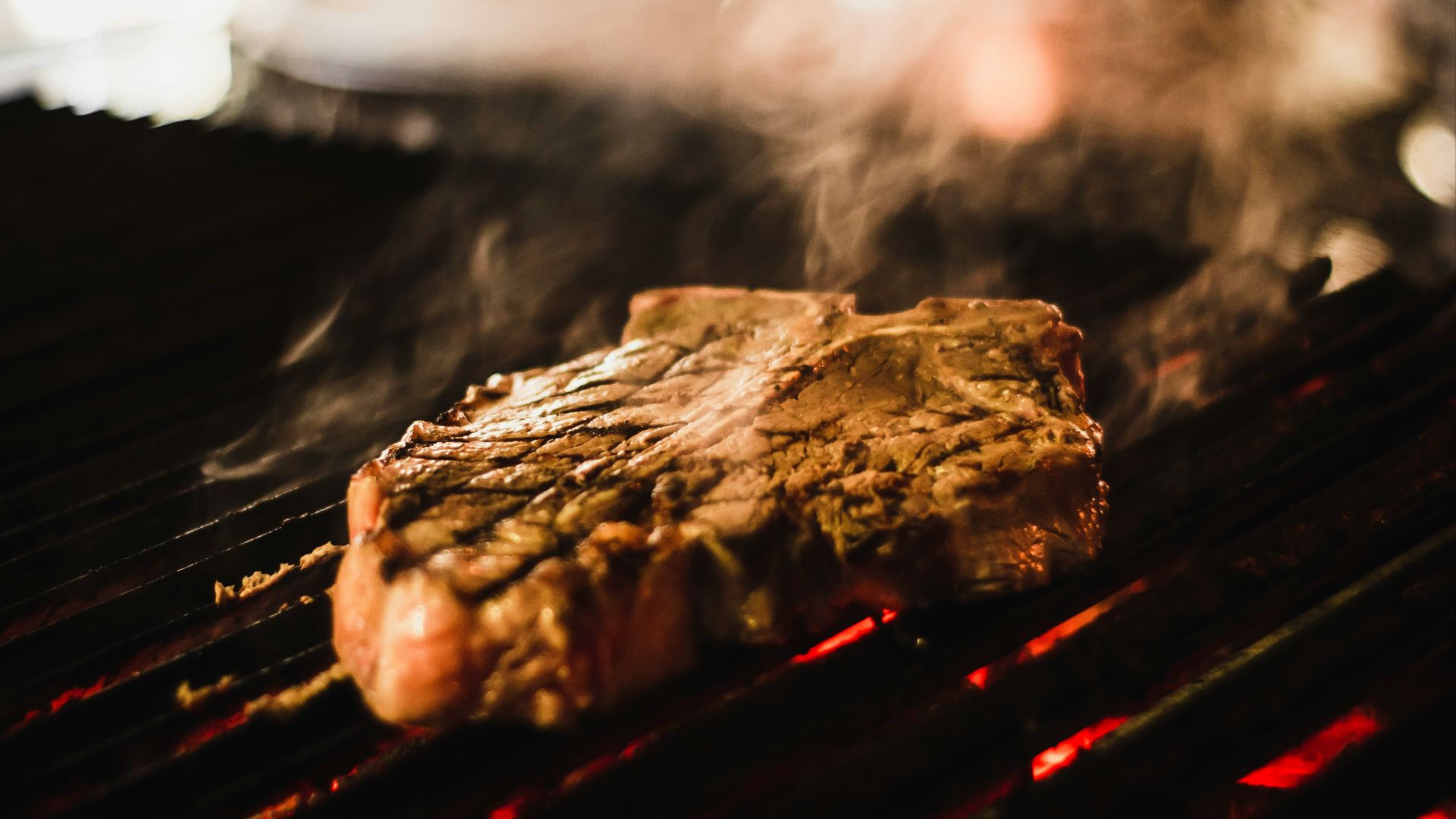 selective focus photography of grilled meat