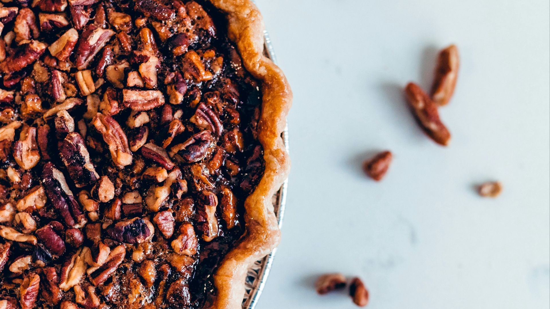 brown pie on white ceramic plate