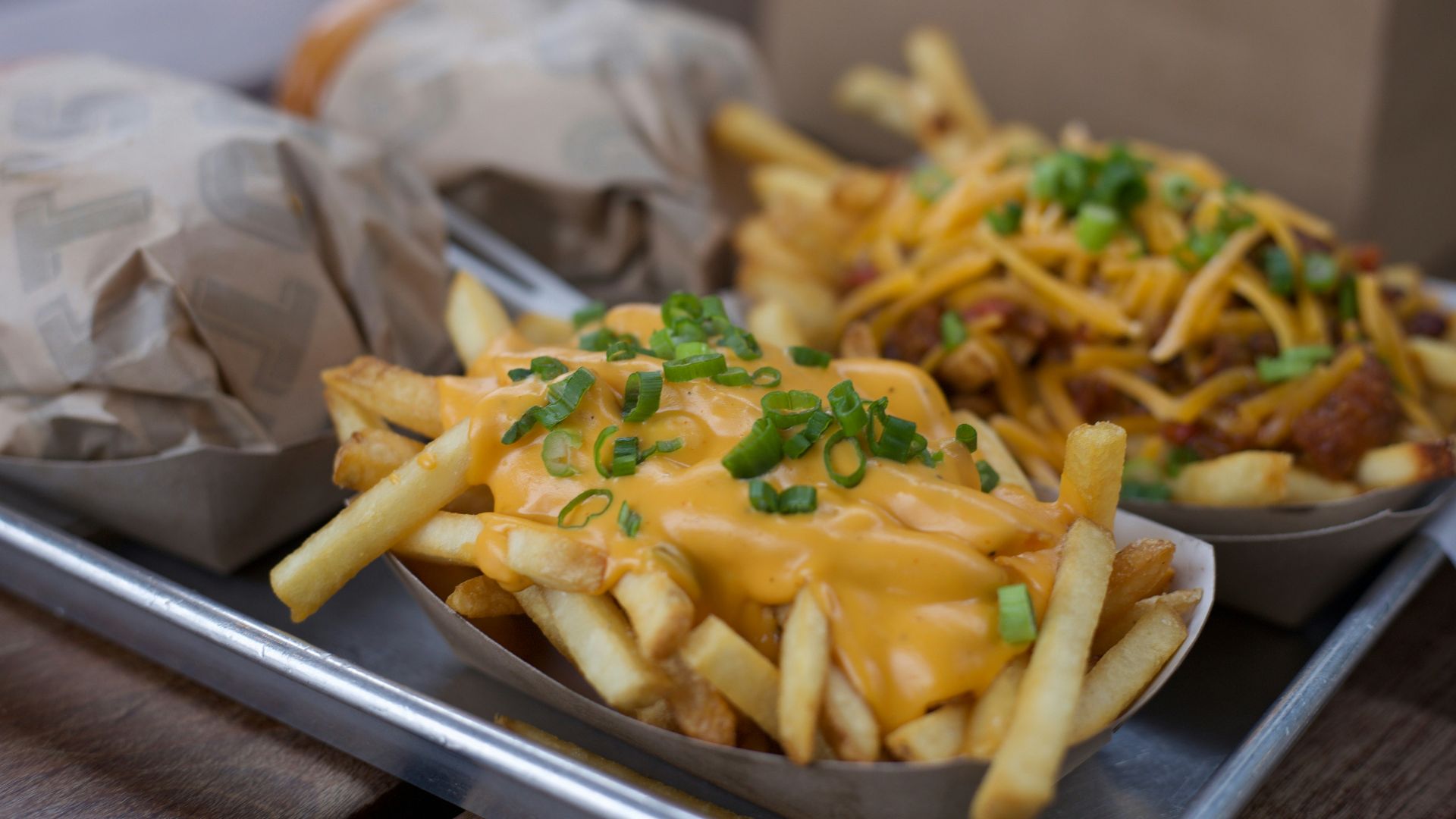 potato fries on black ceramic plate