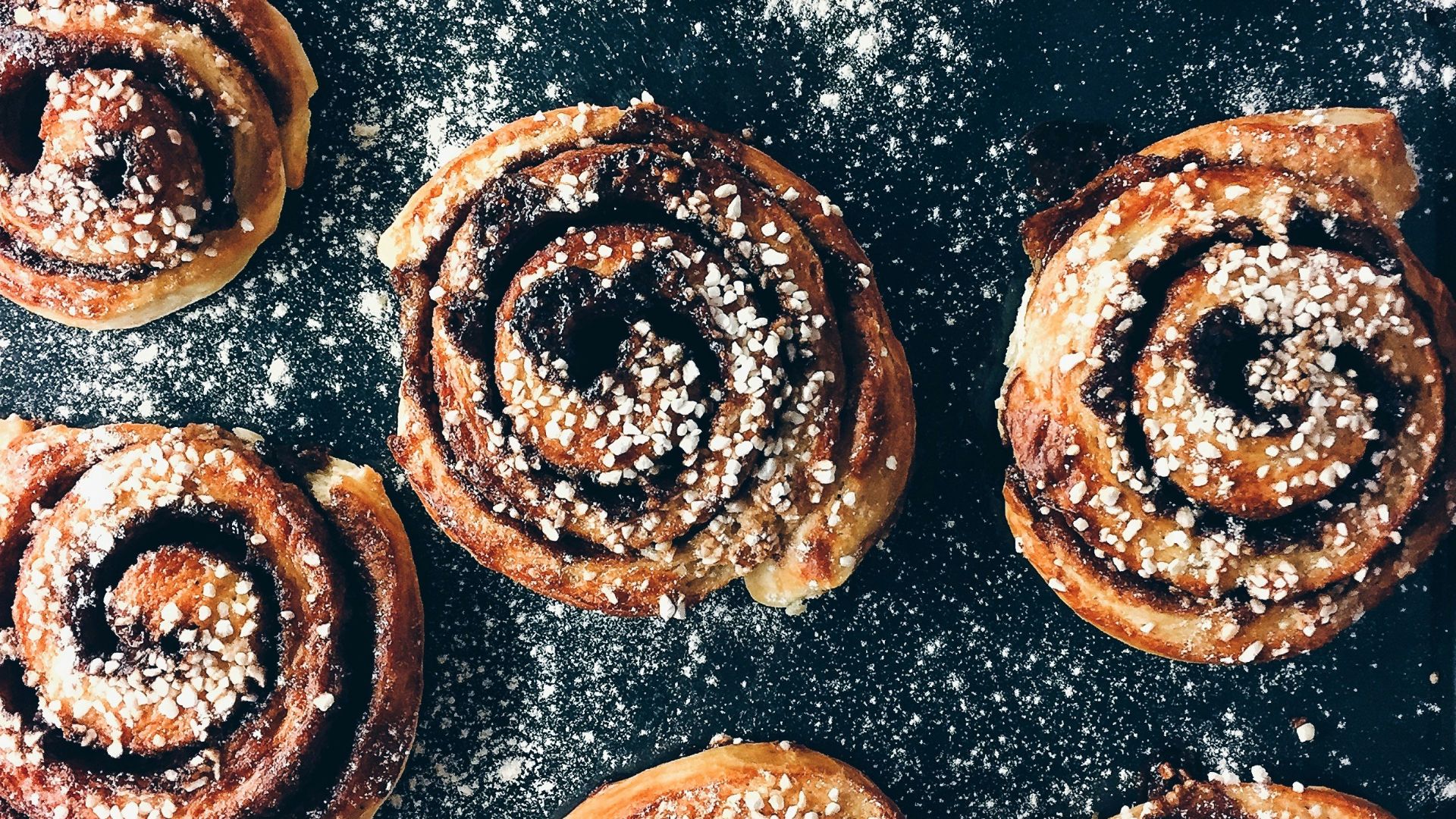 black and brown pastries