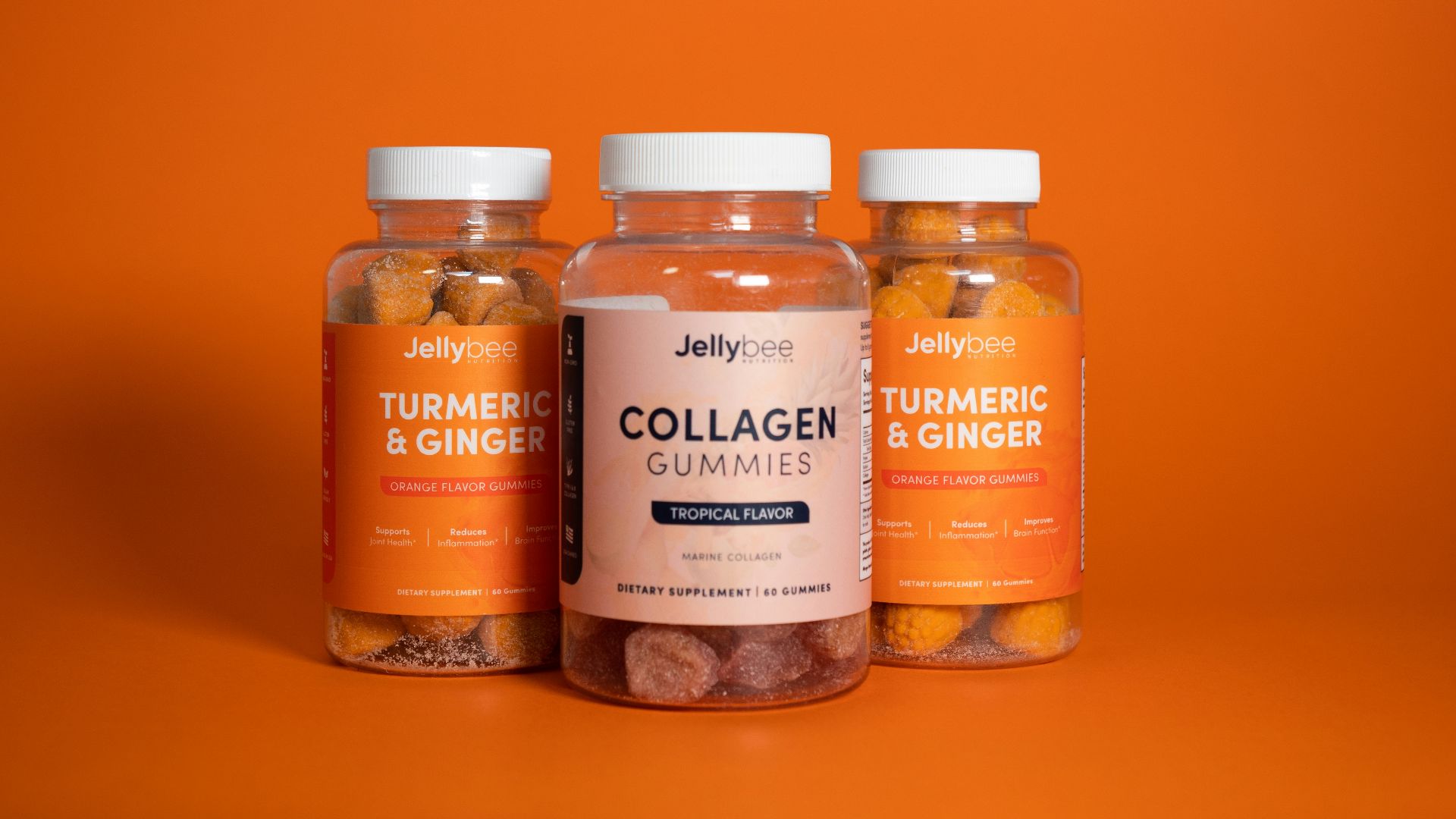 2 brown and white labeled bottles