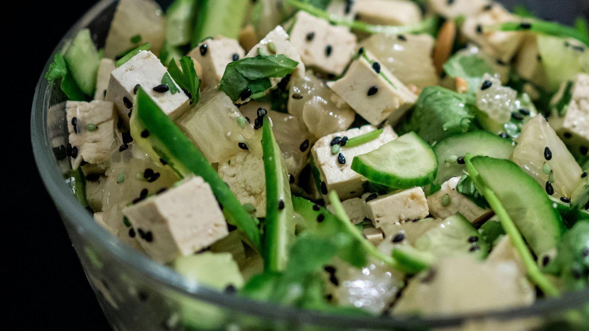 sliced of vegetables in clear glass bowl