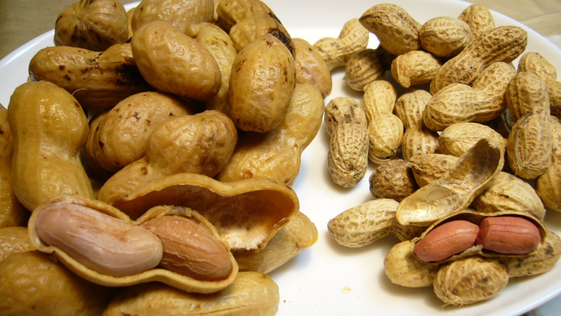 File:Boiled big peanuts & normal peanuts, Katori City, Japan.jpg