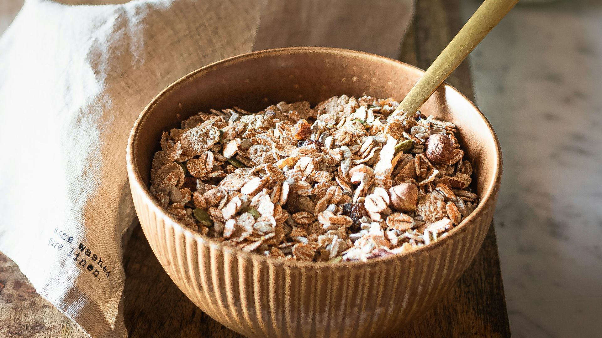 brown wooden bowl with brown powder