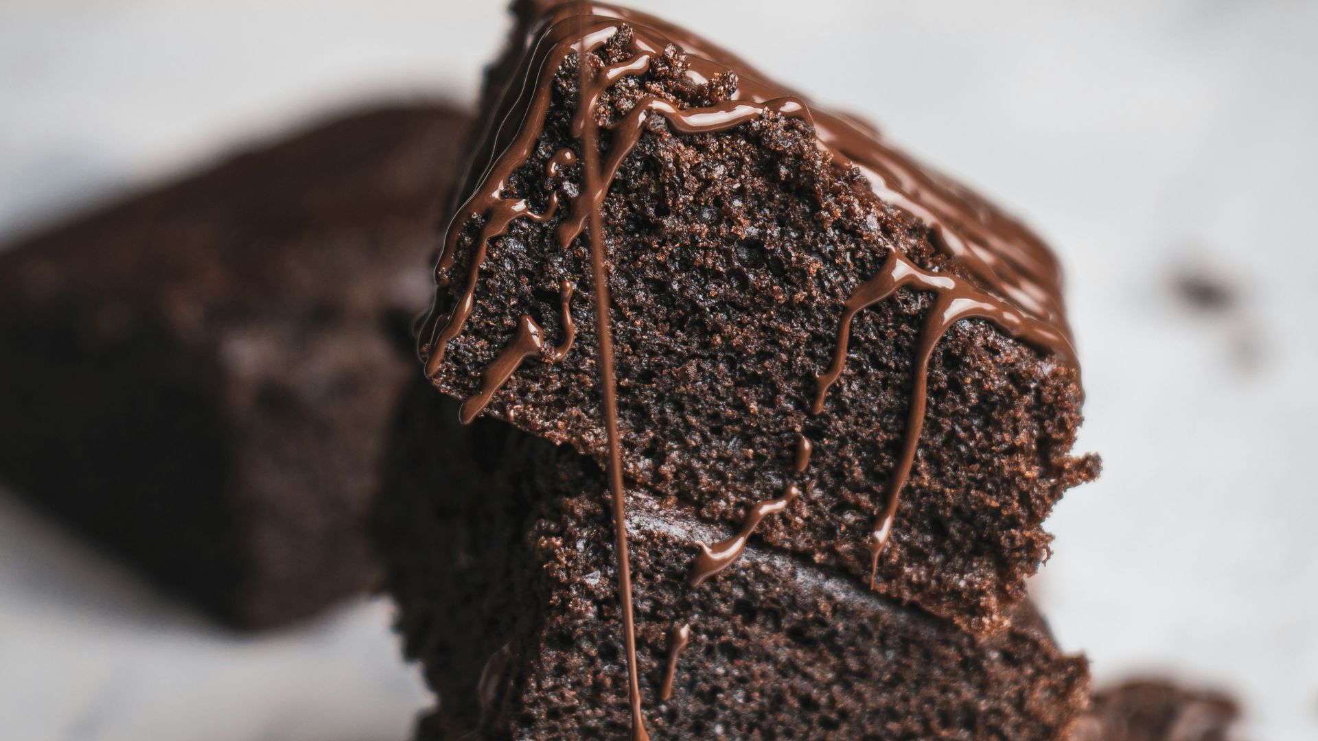 chocolate cake on white ceramic plate
