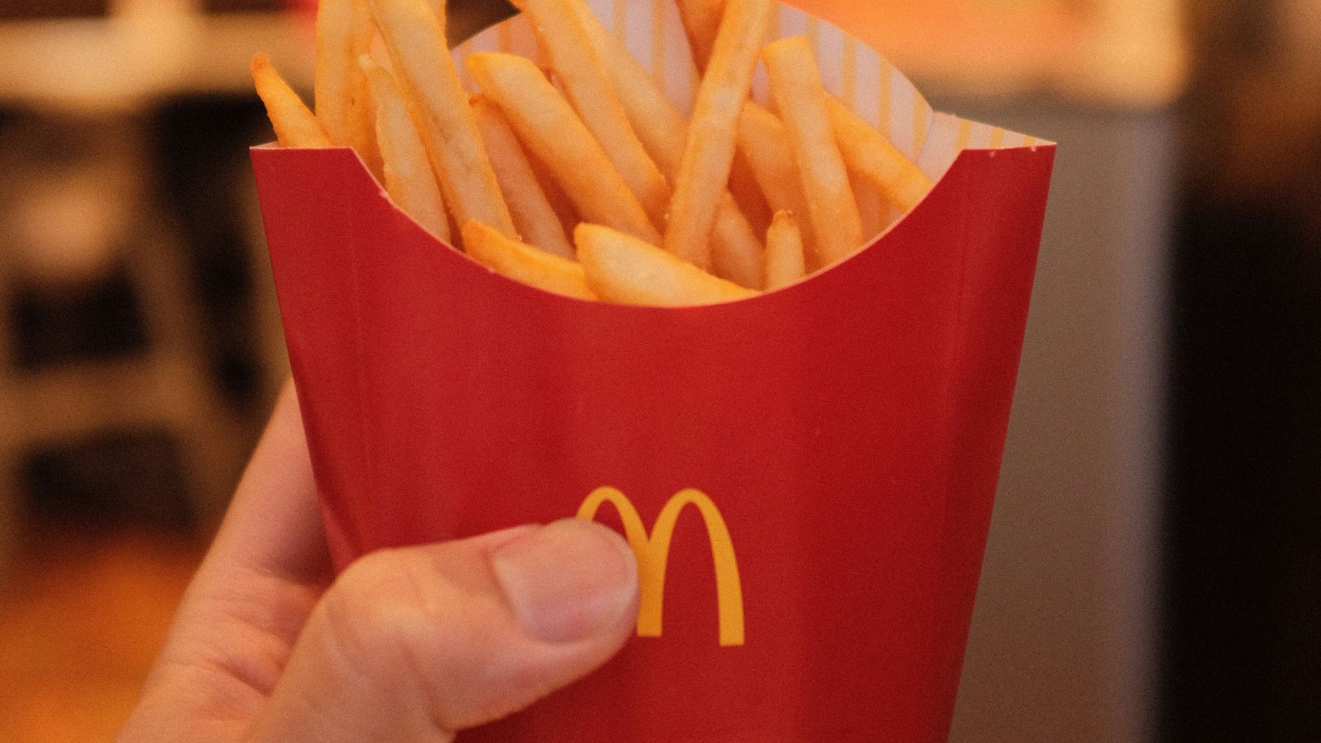 mcdonalds fries in red mcdonalds fries cup