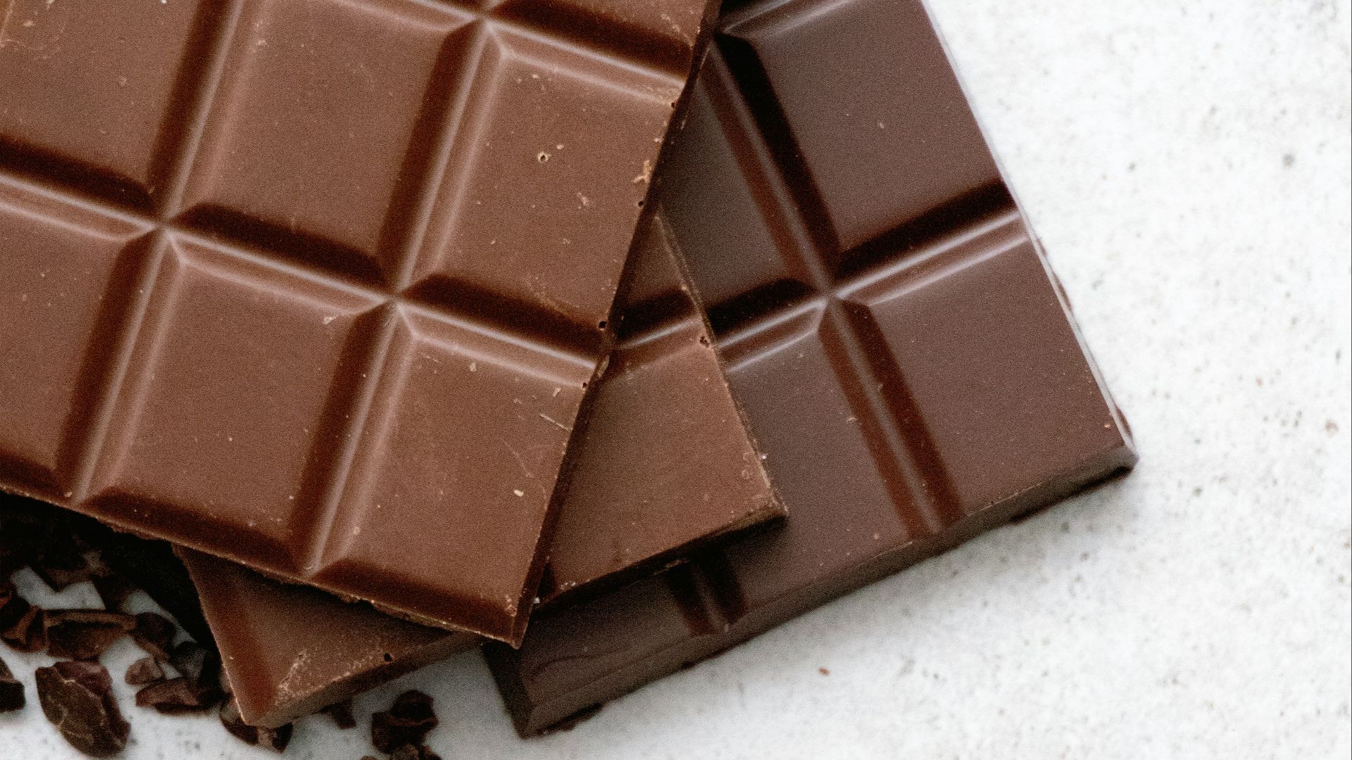 chocolate bar on white table
