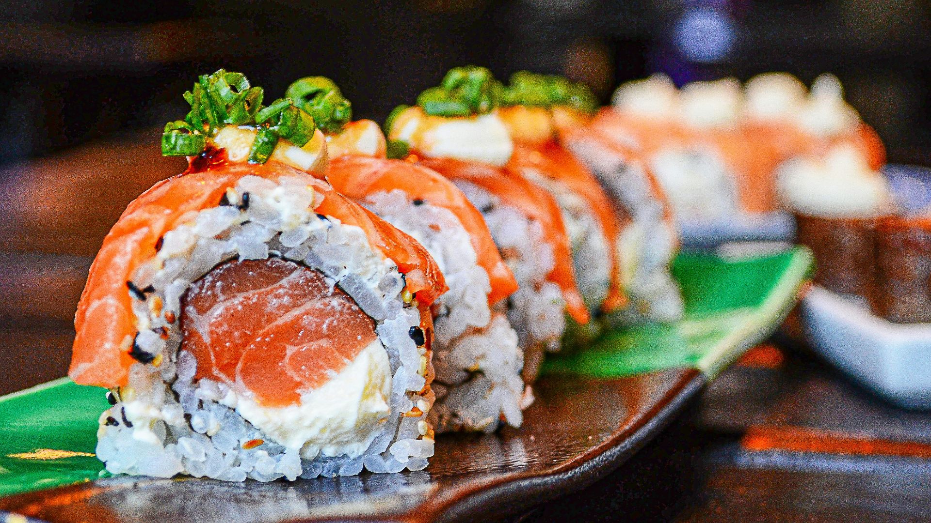sushi on white ceramic plate