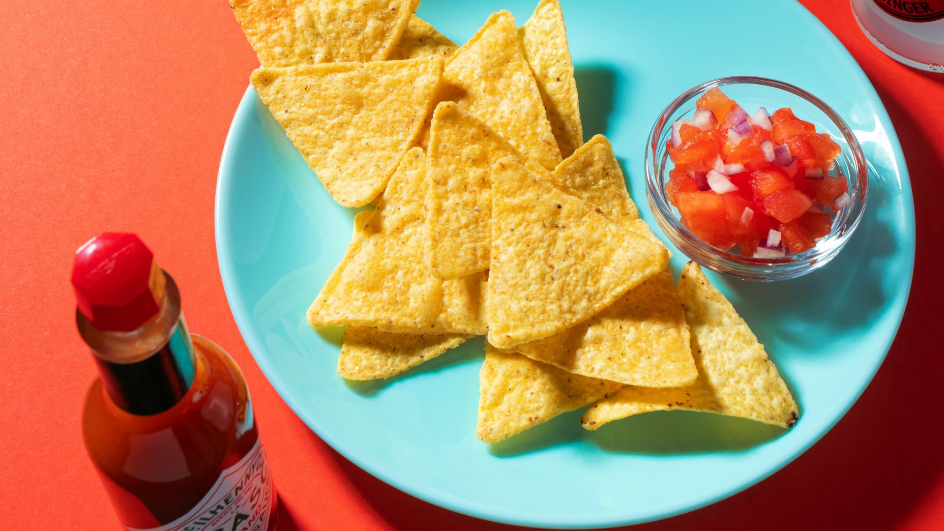 chips on white ceramic plate