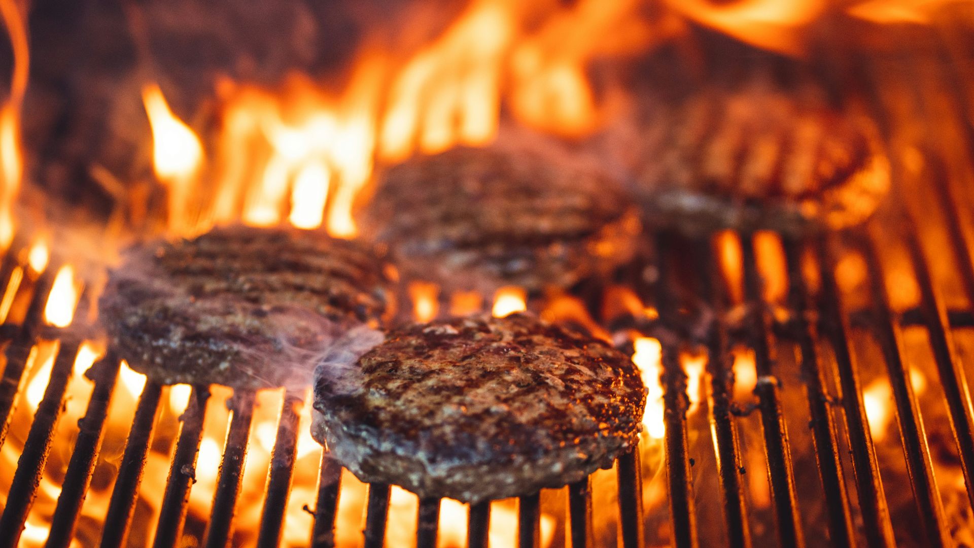 burger patty being cooked