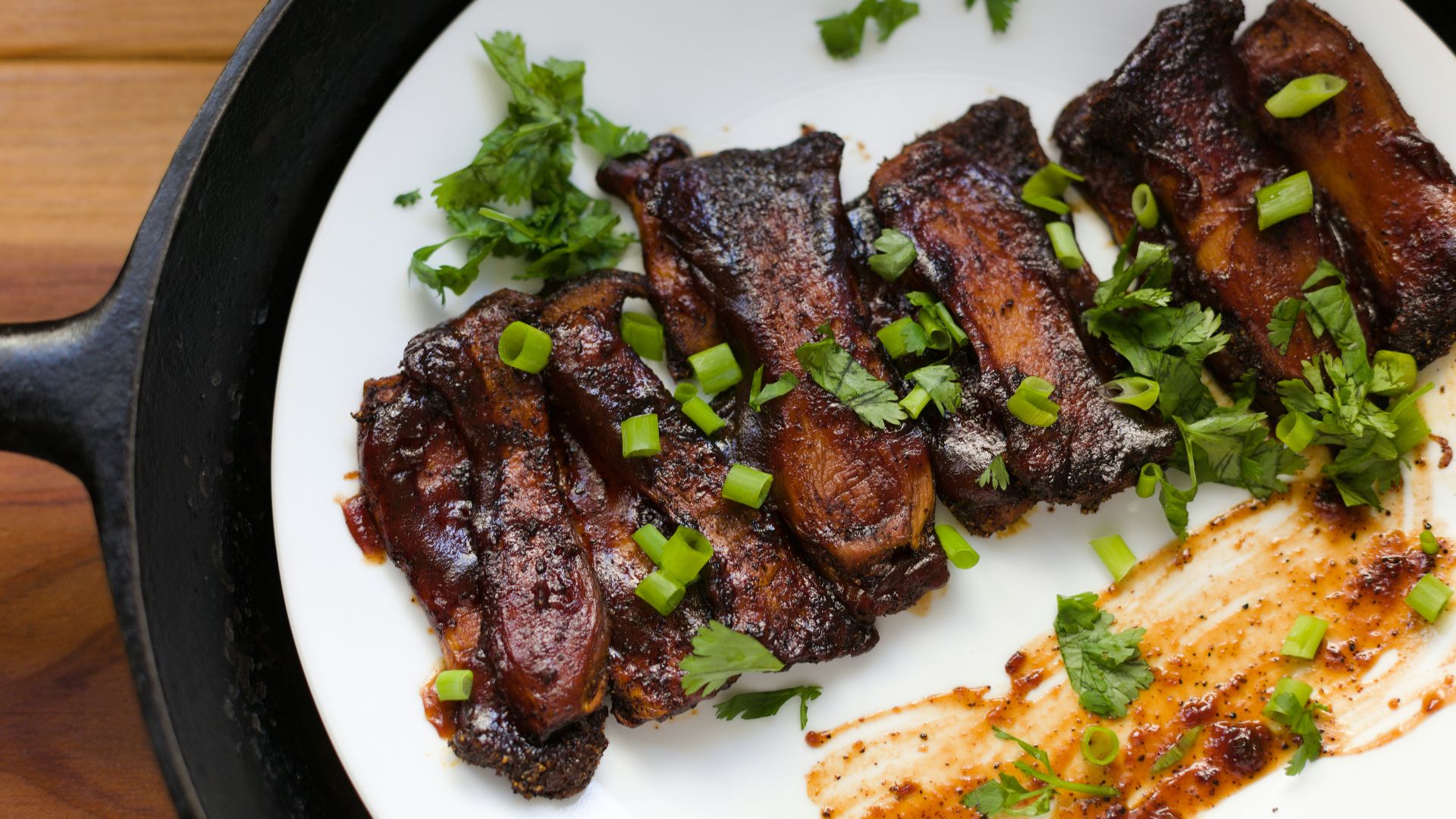 cooked meat with vegetable on white ceramic plate